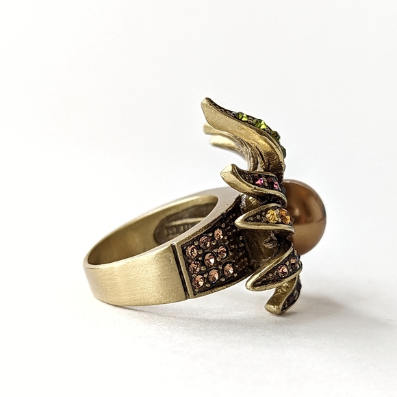 Signed HEIDI DAUS "Sublime Star" Multicolor Statement Ring Rhinestones Size 6.5 - Picture 5 of 12